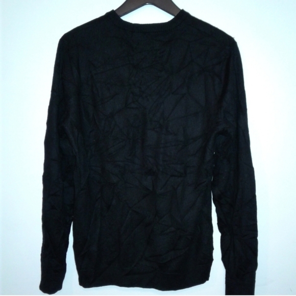 Travis Mathew Merino wool blend V Neck Sweater Mens L Black Golf Casual - Picture 3 of 6